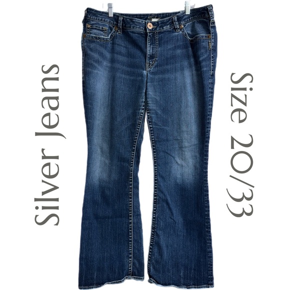 Silver Jeans Co. - Aiko Bootcut Denim Jeans – Classic Dark Wash - Size 20/33 - Picture 1 of 7